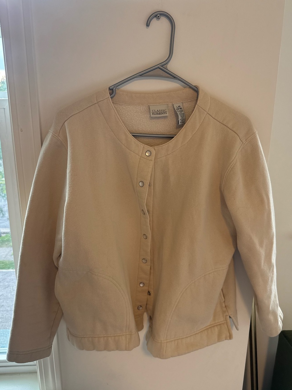 Classic Elements Cream Snap-Front Women's Jacket